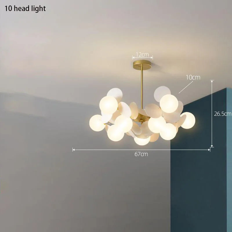 Modern Chandelier Grape Design Glass Pendant Light Indoor LED Nordic Light For Living Room Dining Hall Hotel Kitchen Island Lamp