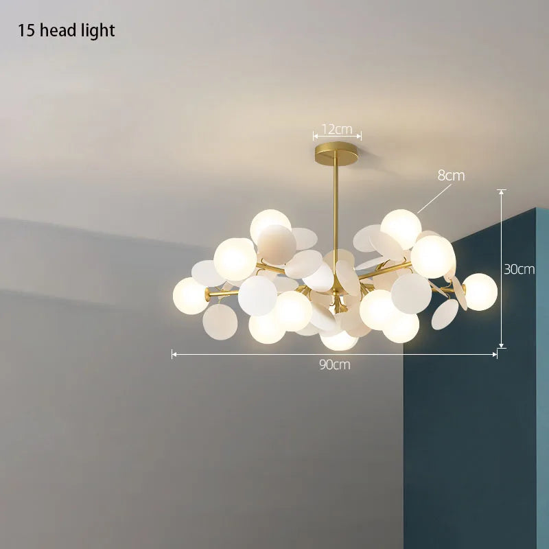 Modern Chandelier Grape Design Glass Pendant Light Indoor LED Nordic Light For Living Room Dining Hall Hotel Kitchen Island Lamp