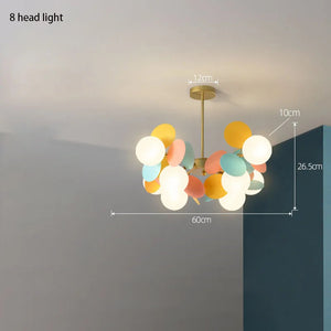 Modern Chandelier Grape Design Glass Pendant Light Indoor LED Nordic Light For Living Room Dining Hall Hotel Kitchen Island Lamp