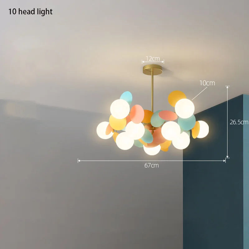 Modern Chandelier Grape Design Glass Pendant Light Indoor LED Nordic Light For Living Room Dining Hall Hotel Kitchen Island Lamp