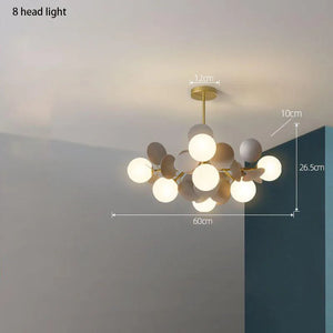 Modern Chandelier Grape Design Glass Pendant Light Indoor LED Nordic Light For Living Room Dining Hall Hotel Kitchen Island Lamp