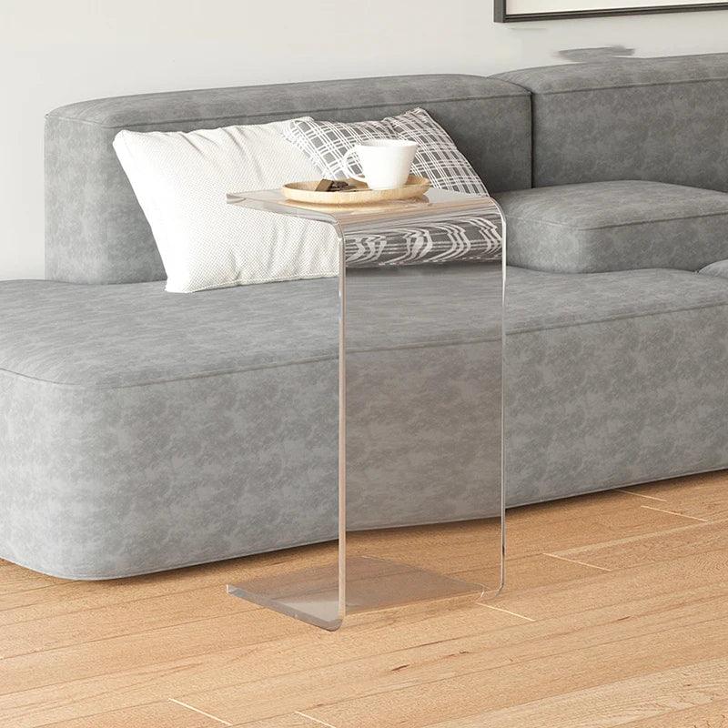 Modern Coffee Table Acrylic Tray Small Transparent Floor Coffee Table Sofa Side Square Bedside Tavolino Da Divano Room Decor