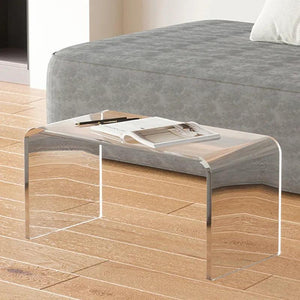 Modern Coffee Table Acrylic Tray Small Transparent Floor Coffee Table Sofa Side Square Bedside Tavolino Da Divano Room Decor