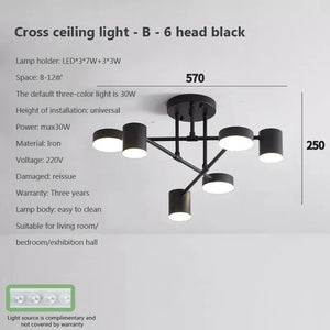 Modern Creative Chandelier LED Lighting Romantic Minimalist Black White Golden Bedroom Living Dining Room Ceiling Decor Lamp