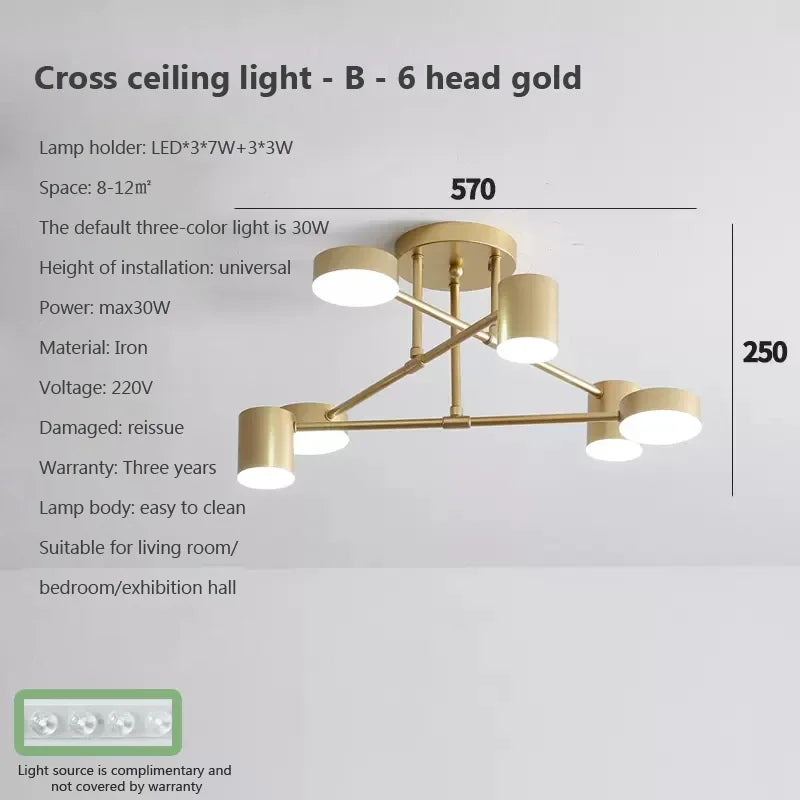 Modern Creative Chandelier LED Lighting Romantic Minimalist Black White Golden Bedroom Living Dining Room Ceiling Decor Lamp