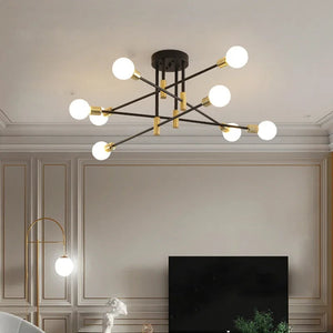 Modern Creative Chandelier LED Lighting Romantic Minimalist Black White Golden Bedroom Living Dining Room Ceiling Decor Lamp