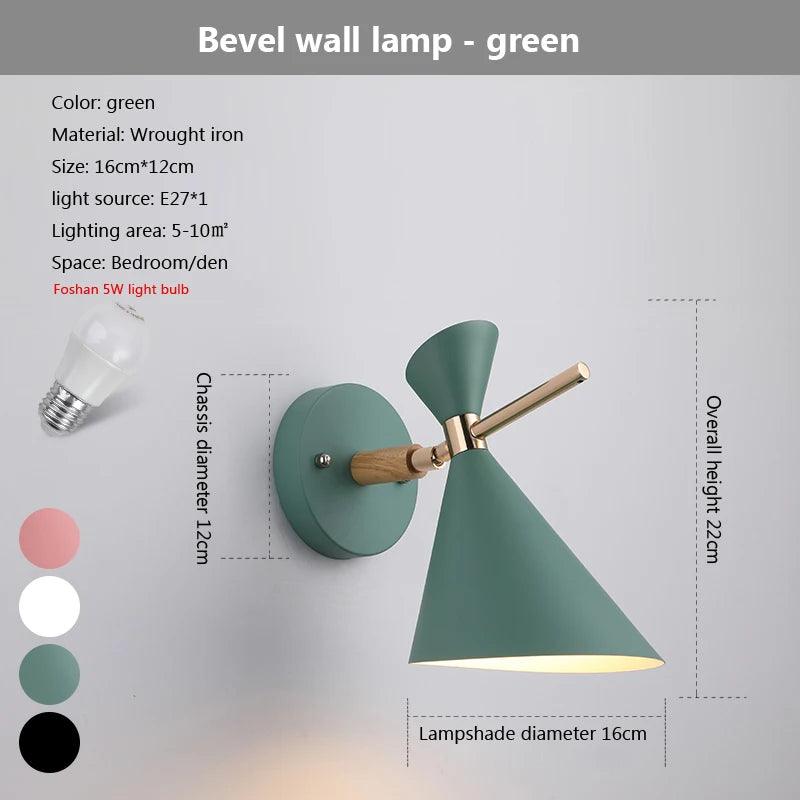 Modern Creative Macaron horn wall lamp bar restaurant living room bedroom bedside corridor sconce lamp Decorative lights