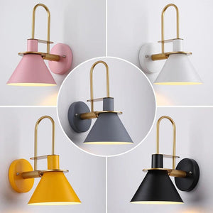 Modern Creative Macaron horn wall lamp bar restaurant living room bedroom bedside corridor sconce lamp Decorative lights