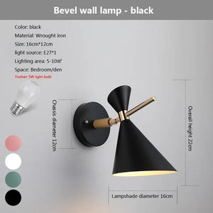 Modern Creative Macaron horn wall lamp bar restaurant living room bedroom bedside corridor sconce lamp Decorative lights