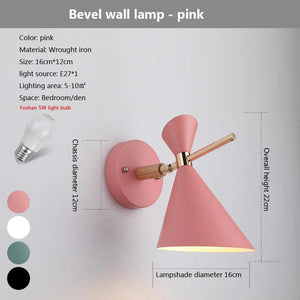 Modern Creative Macaron horn wall lamp bar restaurant living room bedroom bedside corridor sconce lamp Decorative lights