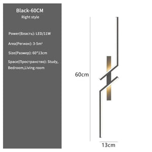 Modern Creative Strip Led Wall Lamp Minimalist Bedroom Bedside Wall Sconce Led Lights Living Room TV Sofa Background Wall Lamp