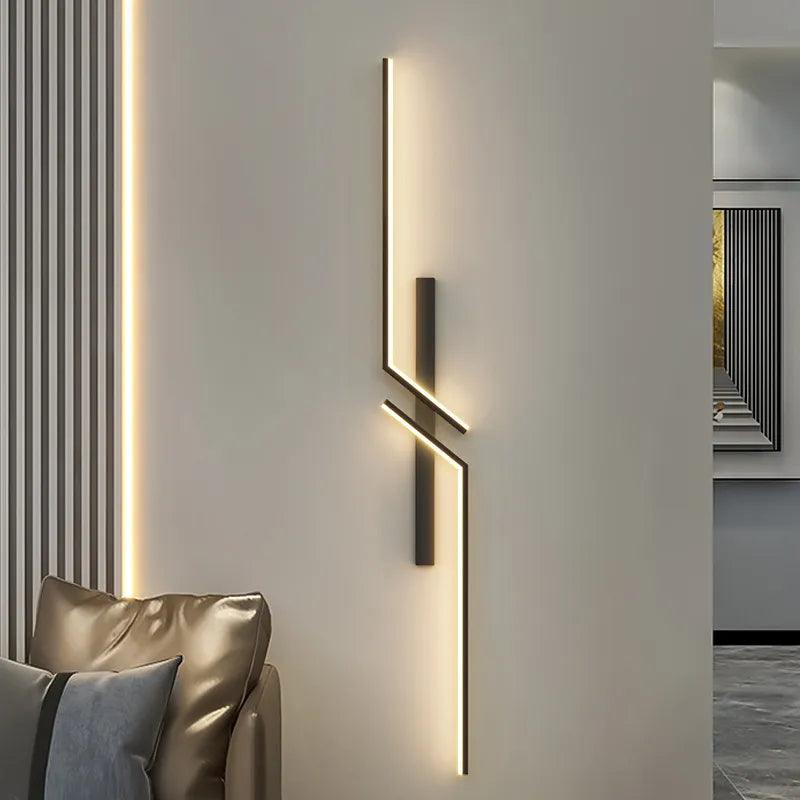 Modern Creative Strip Led Wall Lamp Minimalist Bedroom Bedside Wall Sconce Led Lights Living Room TV Sofa Background Wall Lamp