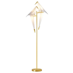 Modern Creativity Paper Crane Led Floor Lamp for Living Room Home Decor Birdie Standing Table Light Bedroom Bedside Lighting