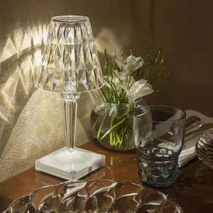 Modern Crystal Lamp USB Wireless Portable Acrylique Table light Switch Sensor for Desk Bedroom Wedding Atmosphere Decoration