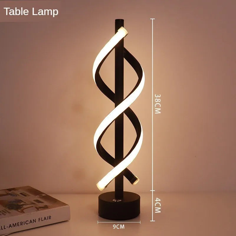 Modern Geometric Line LED Floor Lamp Designer Tieyi Vertical Table Light Living Foom Decoration Bedroom Landing Desk Lights