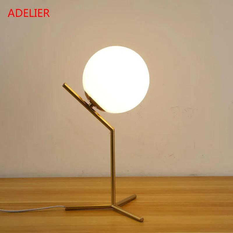 Modern Glass Ball table lamps Gold Nordic Simple Bedroom Bedside Reading Desk Lamp Home Decor E14 LED Table Light Lamparas