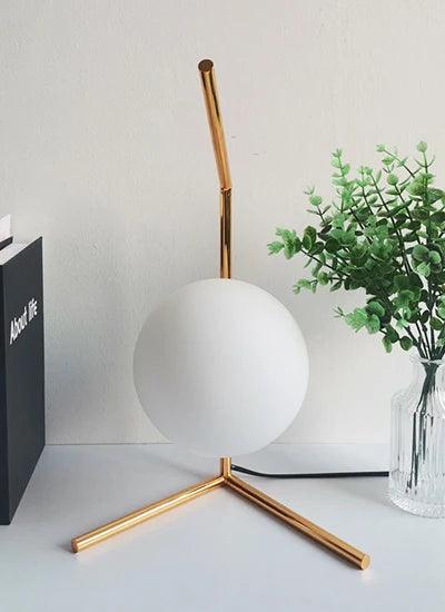 Modern Glass Ball table lamps Gold Nordic Simple Bedroom Bedside Reading Desk Lamp Home Decor E14 LED Table Light Lamparas