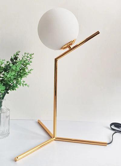 Modern Glass Ball table lamps Gold Nordic Simple Bedroom Bedside Reading Desk Lamp Home Decor E14 LED Table Light Lamparas