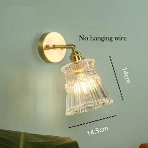 Modern Glass Bedside Wall Lamp LED E27 With Switch Reading Rotary Sconce Lights For Living Room Kitchen Home Decoration Fixture