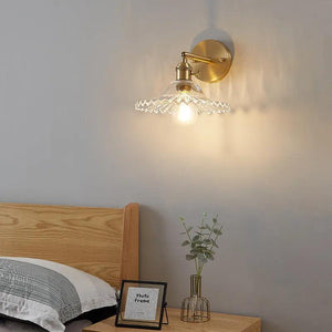 Modern Glass Bedside Wall Lamp LED E27 With Switch Reading Rotary Sconce Lights For Living Room Kitchen Home Decoration Fixture