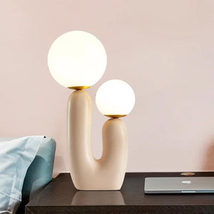 Modern Glass Creative Bedroom Living Room Desk Lamp Resin 3D Lunar Bedside Lamp Nordic Study Decoration Trend Lighting Fixture