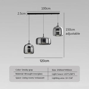 Modern Glass Led Pendant Light Nordic Suspension Dining Room Chandelier For Restaurant Kitchen Bedroom Bedside Hanging Lamp