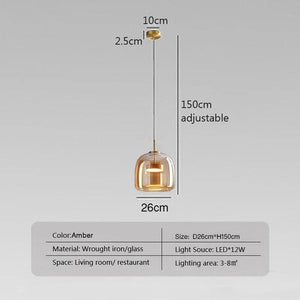 Modern Glass Led Pendant Light Nordic Suspension Dining Room Chandelier For Restaurant Kitchen Bedroom Bedside Hanging Lamp