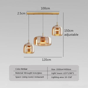 Modern Glass Led Pendant Light Nordic Suspension Dining Room Chandelier For Restaurant Kitchen Bedroom Bedside Hanging Lamp