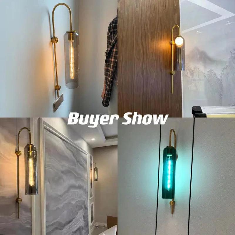 Modern Glass Led Wall Sconce Light Fixture Luminaire Bedroom Living Room Decoration Lamp Lighting Indoor Nordic Bedside Bathroom