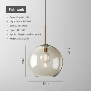 Modern Glass Pendant Light Dining Room Cafe Bar Bedroom Bedside Hanging Lamps For Ceiling Kitchen Island Suspension Chandelier