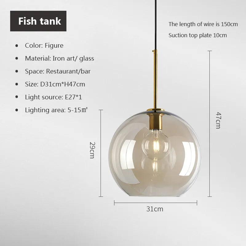 Giggly Glow - Modern Nordic hanging loft Glass lustre Pendant Light Lights