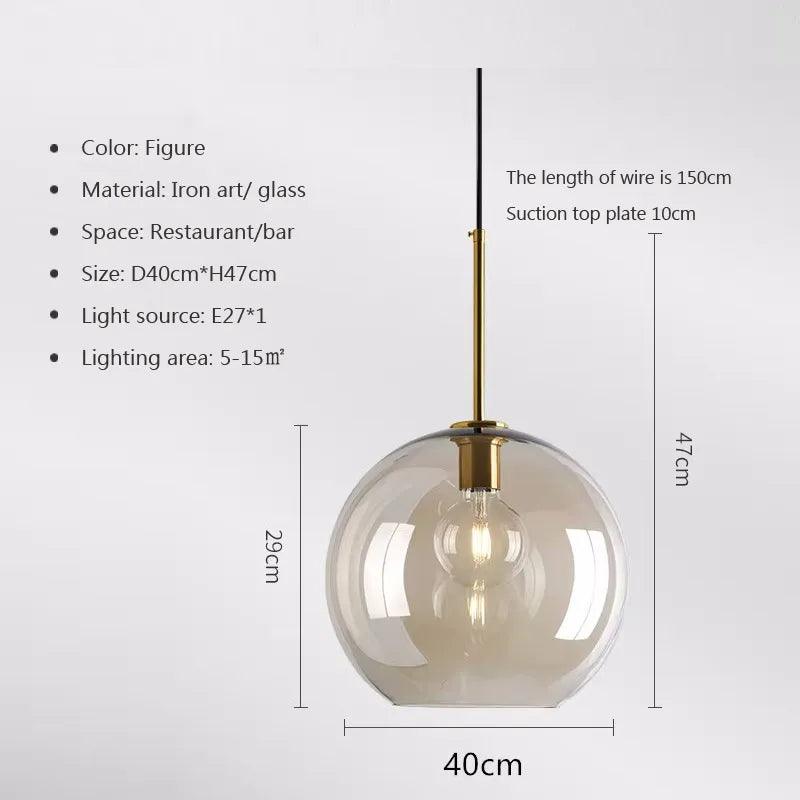 Giggly Glow - Modern Nordic hanging loft Glass lustre Pendant Light Lights