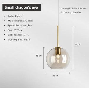 Giggly Glow - Modern Nordic hanging loft Glass lustre Pendant Light Lights