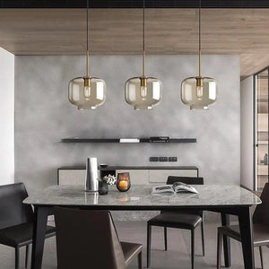 Giggly Glow - Modern Nordic hanging loft Glass lustre Pendant Light Lights