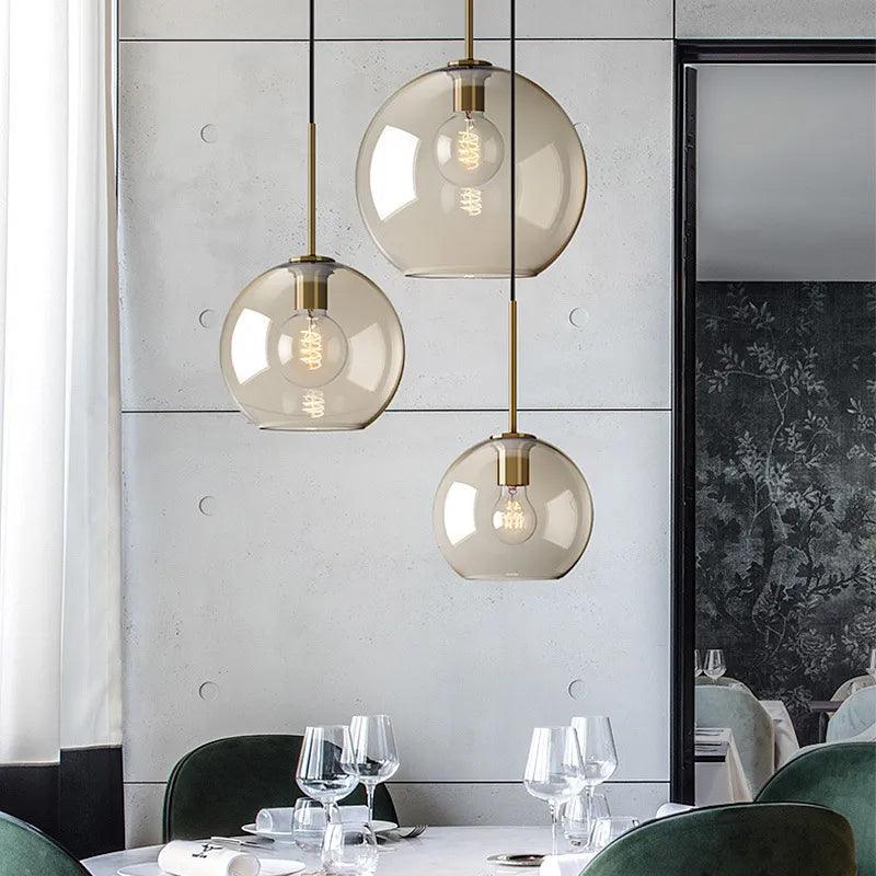 Giggly Glow - Modern Nordic hanging loft Glass lustre Pendant Light Lights