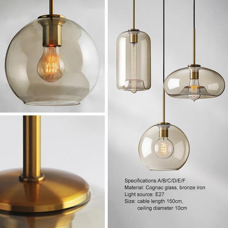 Giggly Glow - Modern Nordic hanging loft Glass lustre Pendant Light Lights