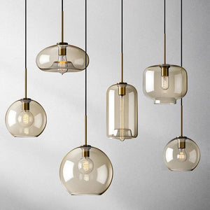 Giggly Glow - Modern Nordic hanging loft Glass lustre Pendant Light Lights