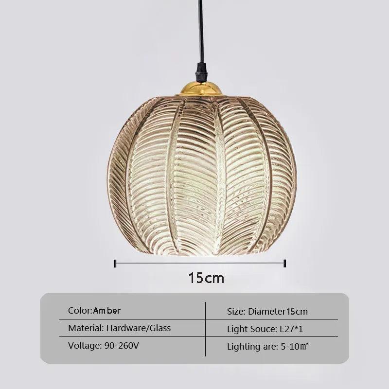 Modern Glass Pendant Light Green Leaf Pattern Lighting For Living Room Dining Room Hotel Study Bedroom Indoor Decorative Fixture