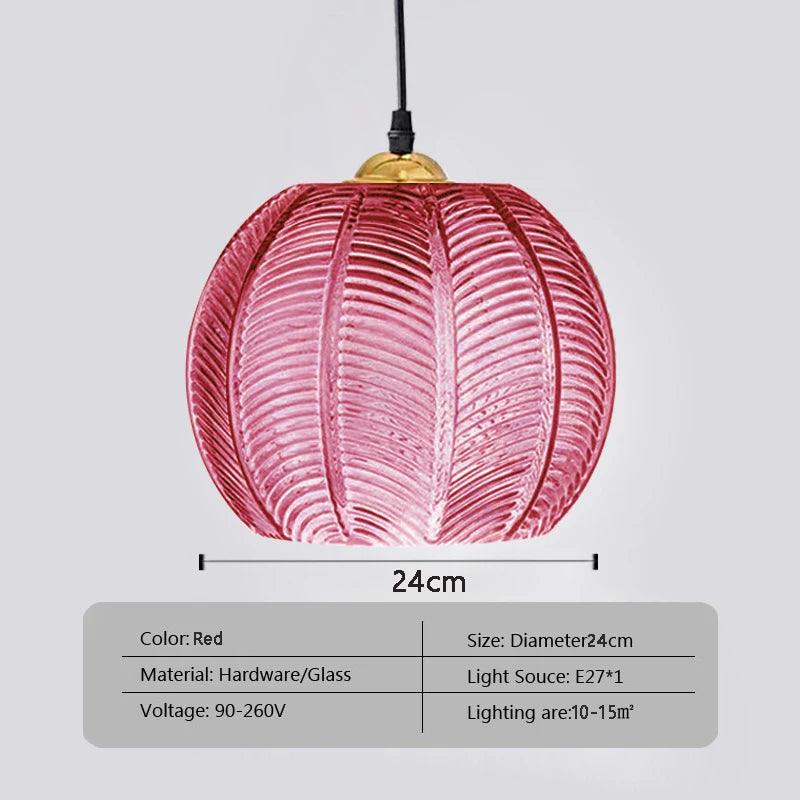 Modern Glass Pendant Light Green Leaf Pattern Lighting For Living Room Dining Room Hotel Study Bedroom Indoor Decorative Fixture