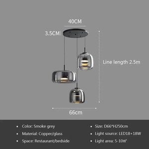 Modern Glass Pendant Light luxury Chandelier Deco Nordic Led Hanging Light Fixtures Bedroom Modern Luminaire Suspension lamp