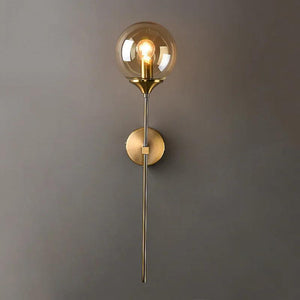 Modern Glass Wall Lamp Creative Golden Sconces Round Nordic Lighting Fixture Home Bedside Living Room Kitchen Decoration Lights