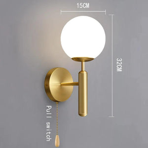 Modern Indoor Wall Light Lldpe Luminous Ball With Plug Switch LED Wall Lamps Suitable For Bedroom Bedside Living Room Home Decor