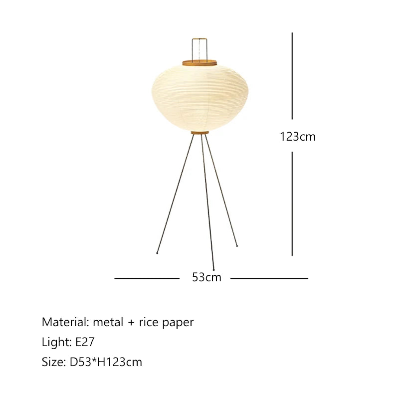 Modern Japanese handmade Rice Paper Wabi-sabi Style Floor Lamp Livingroom Restaurant Simplicity Bedroom Study LED Light High-end