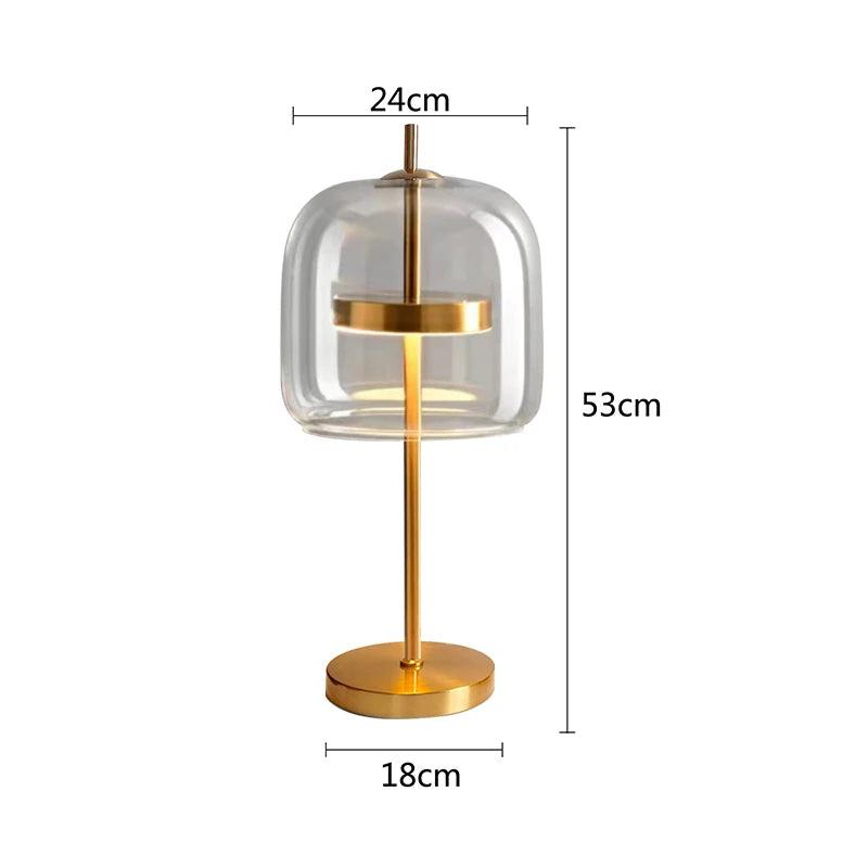 Modern LED Desk Lamps Nordic Simple Glass Table Lamp for Living Room Bedroom Bedside Desk Lights Gold Luxury Decor Home