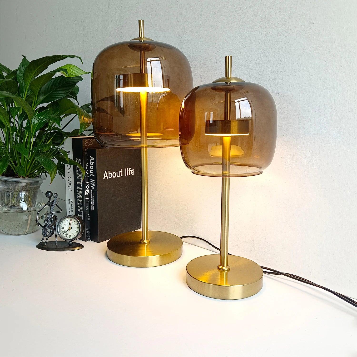 Modern LED Desk Lamps Nordic Simple Glass Table Lamp for Living Room Bedroom Bedside Desk Lights Gold Luxury Decor Home