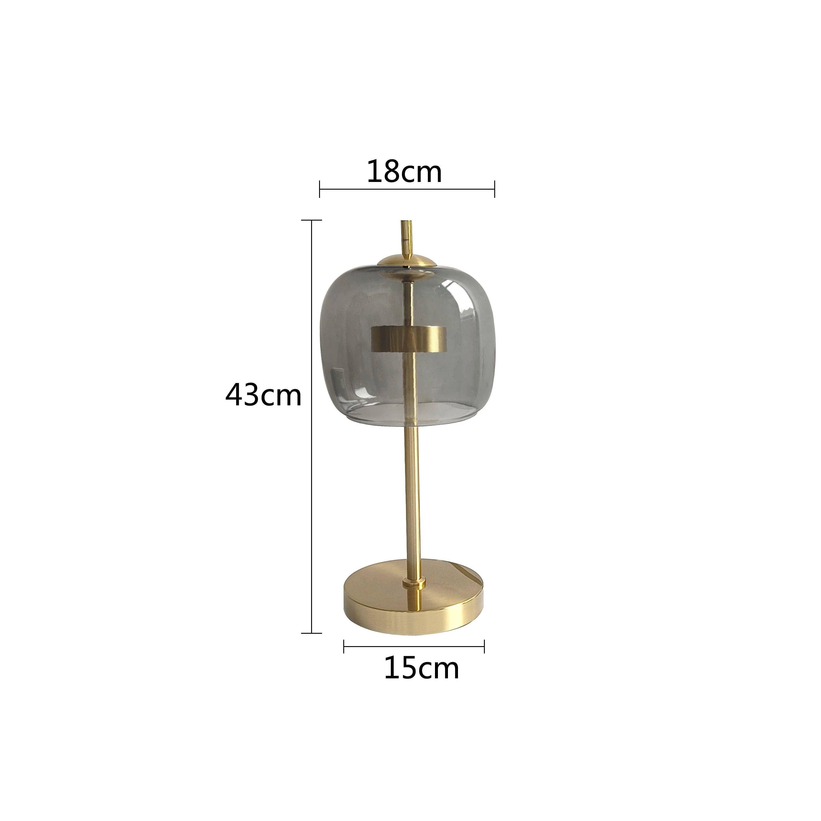 Modern LED Desk Lamps Nordic Simple Glass Table Lamp for Living Room Bedroom Bedside Desk Lights Gold Luxury Decor Home