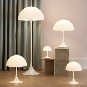 Modern LED Floor Lamp for Living Room Bedroom Study Table Light White Mushroom Standing Light Room Decor