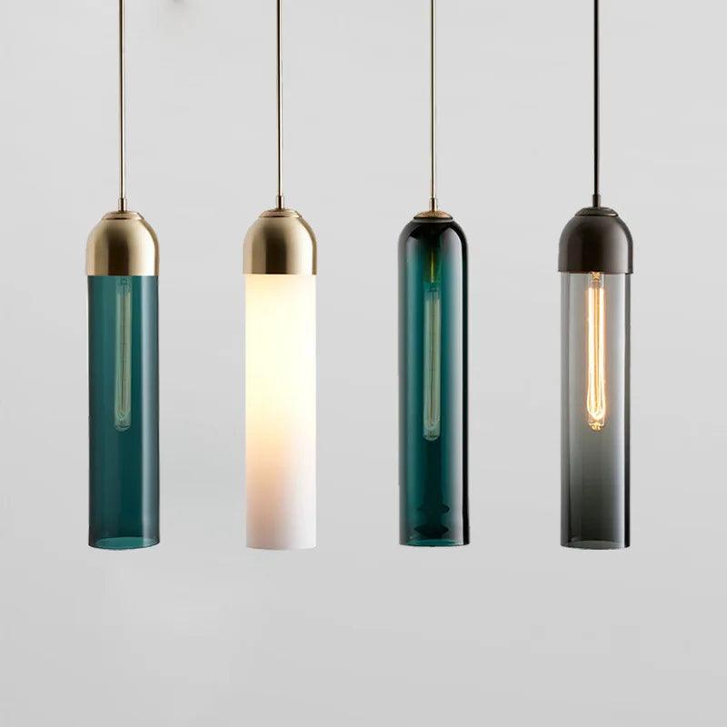 Modern LED Glass Pendant Lights Nordic Hanging Chandeliers Lighting Fixture Kitchen Restaurant Bar Decor Suspension Bedside Lamp