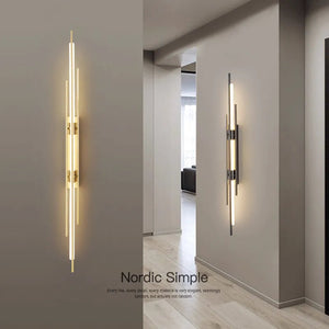 Modern LED Long Wall Lamp Bedroom Bedside Lamp Living Room Dining Room Loft Wall Light 110V 220V Staircase Corridor Wall Sconces