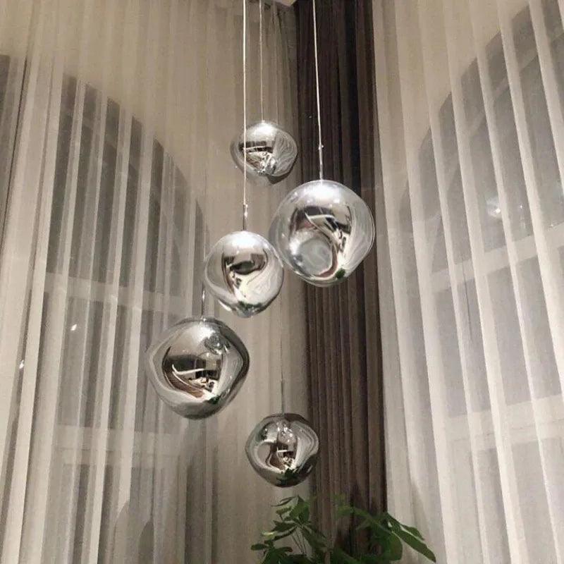 Modern LED PVC Pendant Light Lava Home Decoration Bedroom Living Room Pendant Lamp Kitchen Lights Hanging Lamp Indoor Lighting